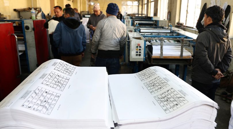 प्रतिनिधि सभा निर्वाचन : मतपत्र छपाइ अन्तिम चरणमा
